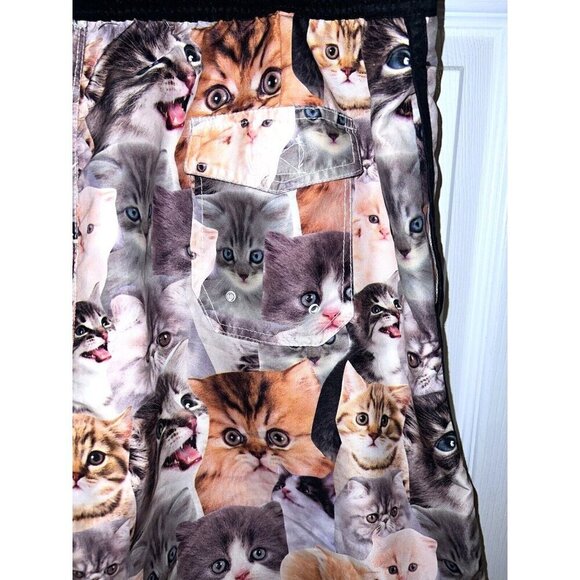 BIOWORLD Graphic Cat Print Swim Trunks Novelty Mens Sz XXL - Picture 6 of 8